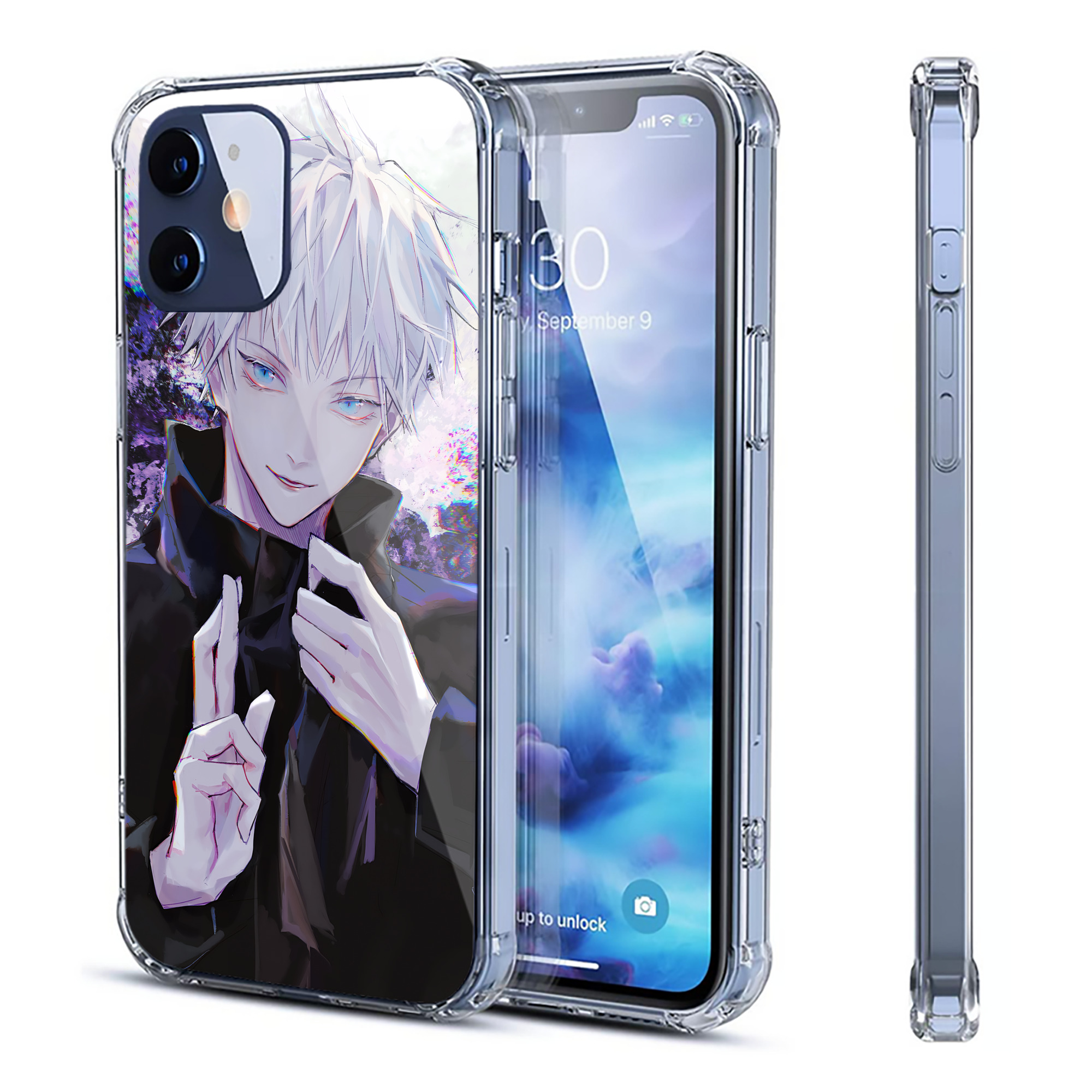 （画像用） 呪術廻戦 Jujutsu Kaisen 【iPhone 12シリーズ対応】透明スマホケース（クリアソフトケース）